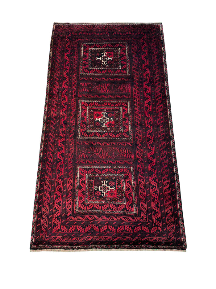 Nomadic Balouch, woven in Khorassan, near Quchan, circa 1950, Persia  198X105 cm | Rug# 6540
