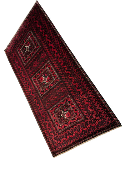 Nomadic Balouch, woven in Khorassan, near Quchan, circa 1950, Persia  198X105 cm | Rug# 6540