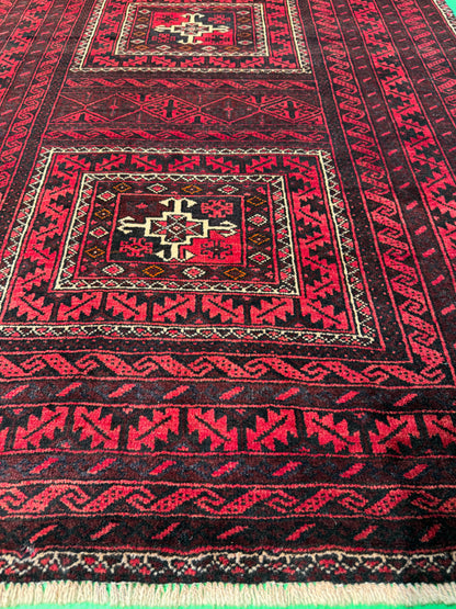 Nomadic Balouch, woven in Khorassan, near Quchan, circa 1950, Persia  198X105 cm | Rug# 6540