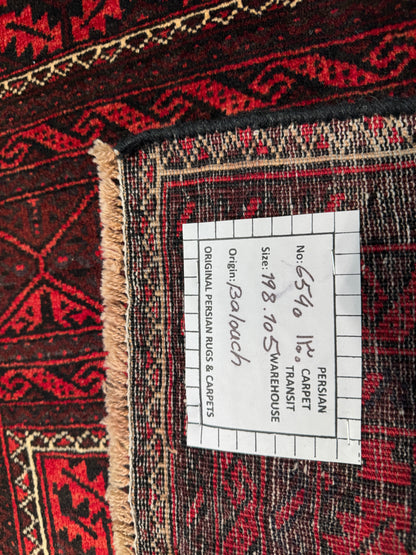 Nomadic Balouch, woven in Khorassan, near Quchan, circa 1950, Persia  198X105 cm | Rug# 6540