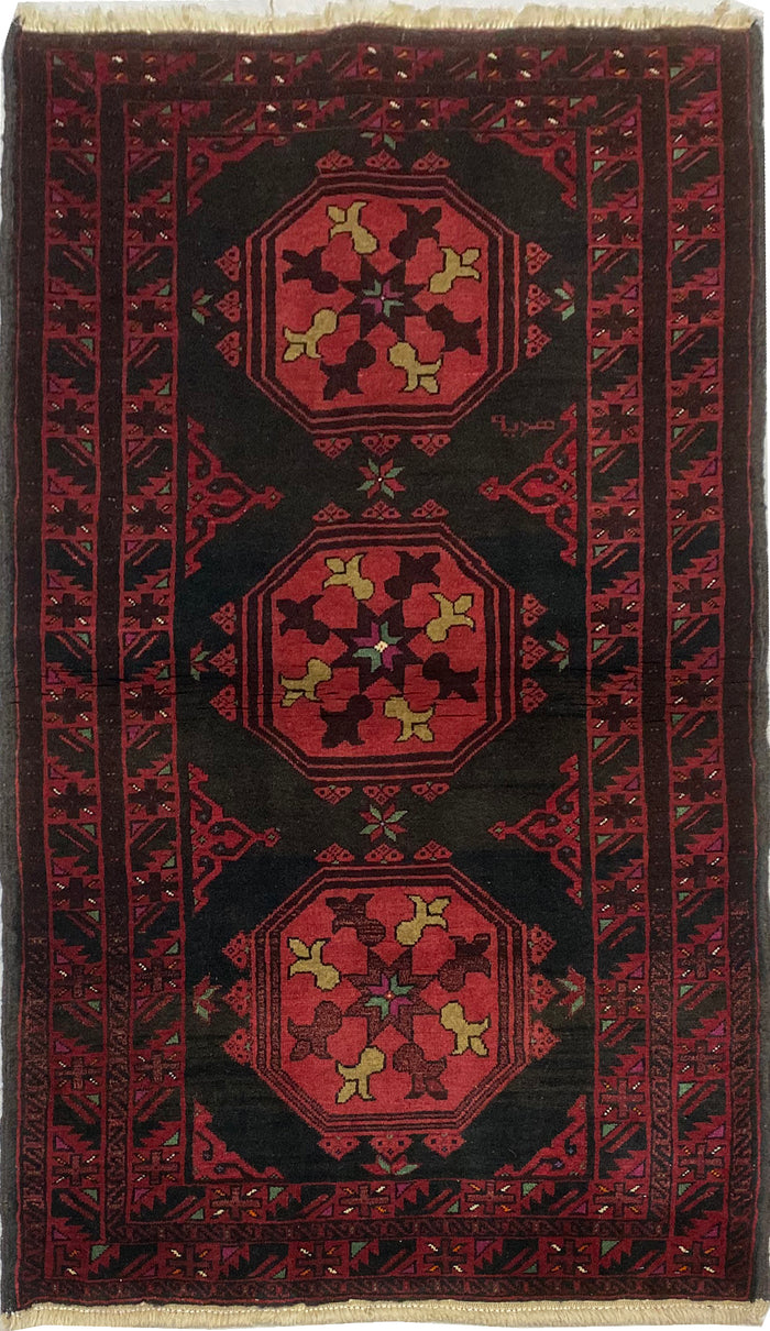 Nomadic Balouch Prayer rug, very fine 147x87cm | Rug# 6546