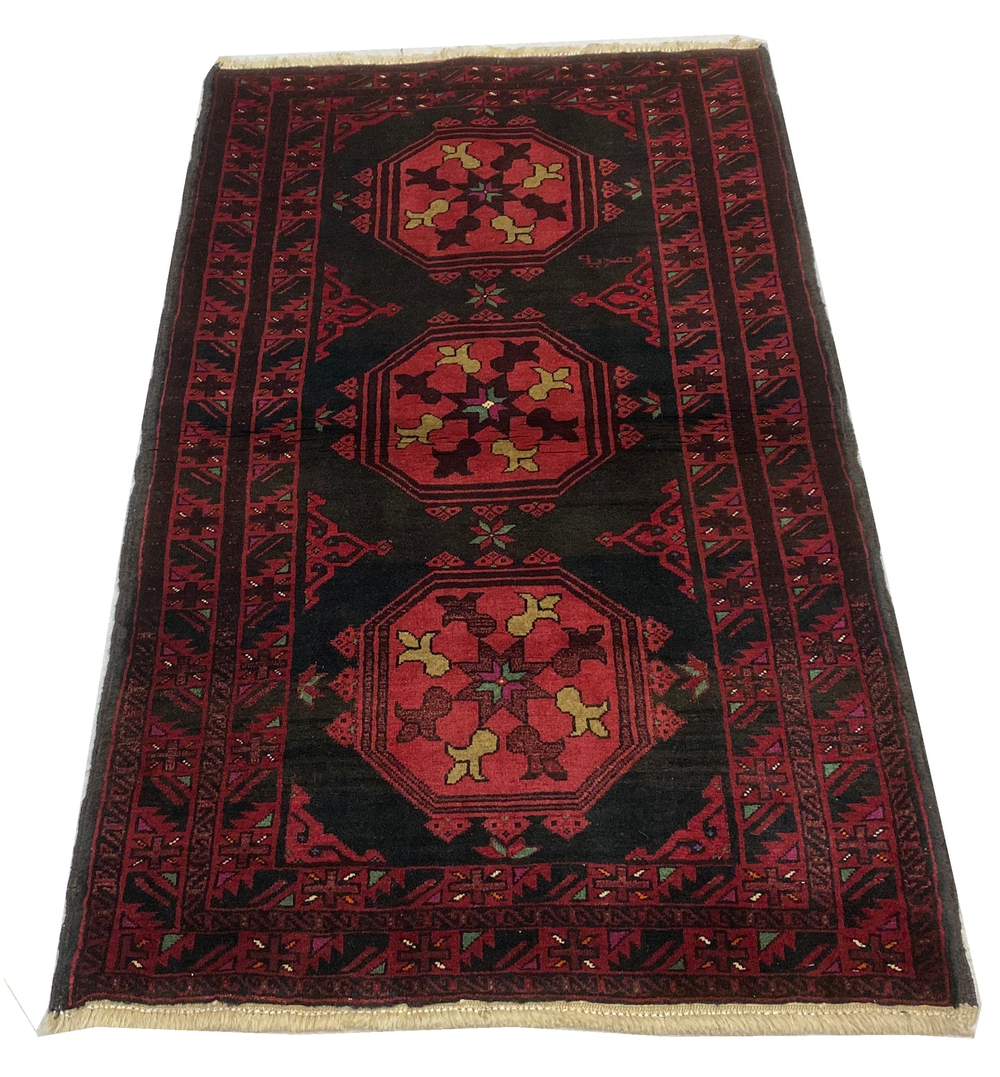 Nomadic Balouch Prayer rug, very fine 147x87cm | Rug# 6546