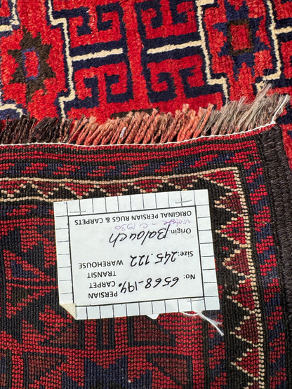 Vintage Nomadic Balouch 245X122 cm | Rug# 6568