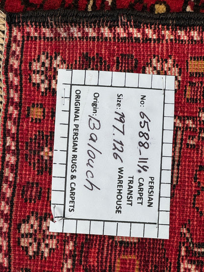 Quchan Turkmen-Balouch, Persia 197x126cm | Rug# 6588