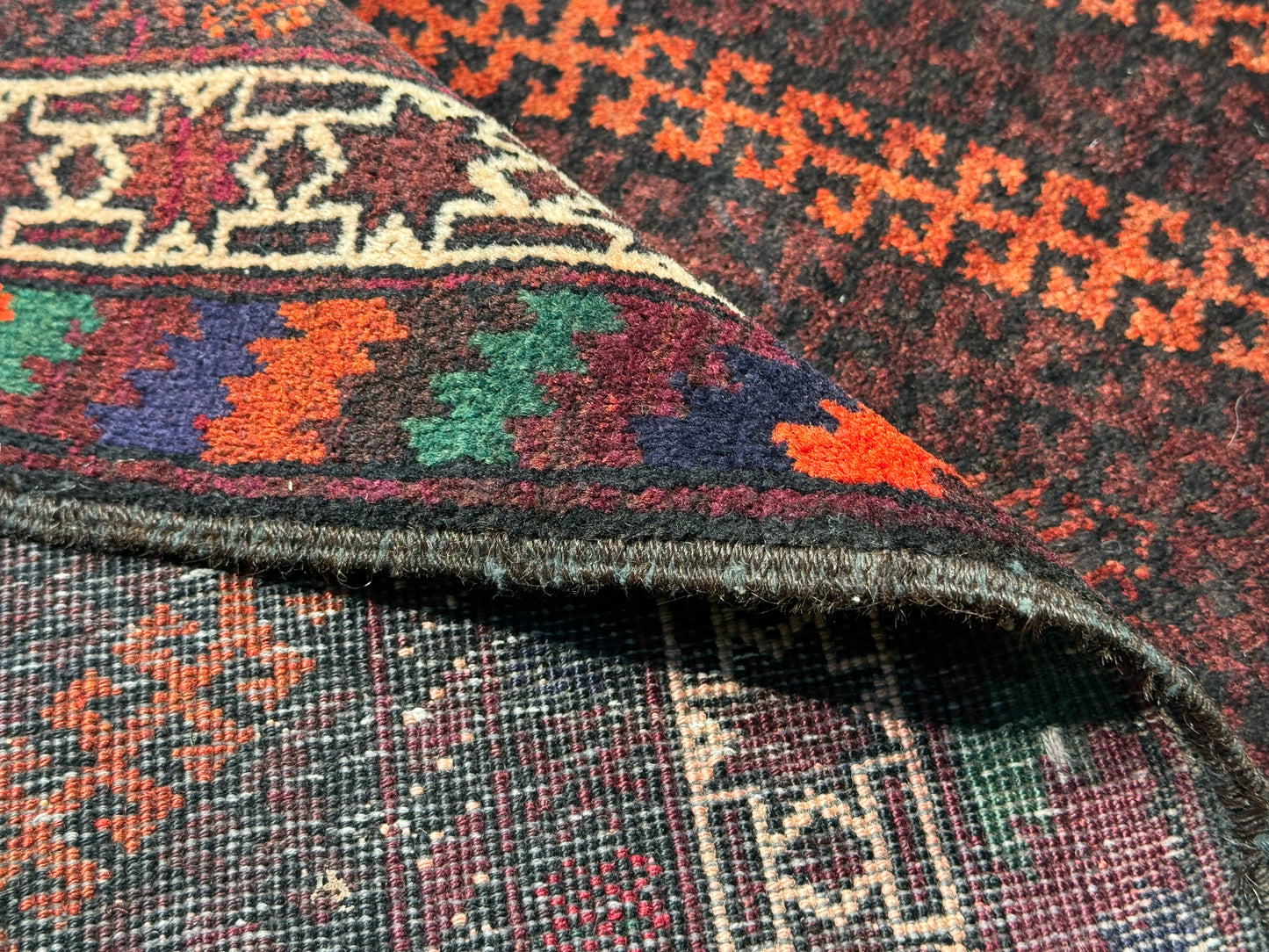 Black tribe Balouch, Cira 1950, Persia 238X107 cm | Rug# 6597