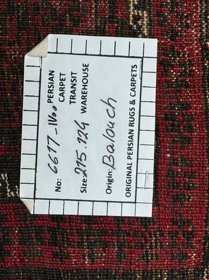 vintage Baluch, Persia 215X124 cm | Rug# 6617