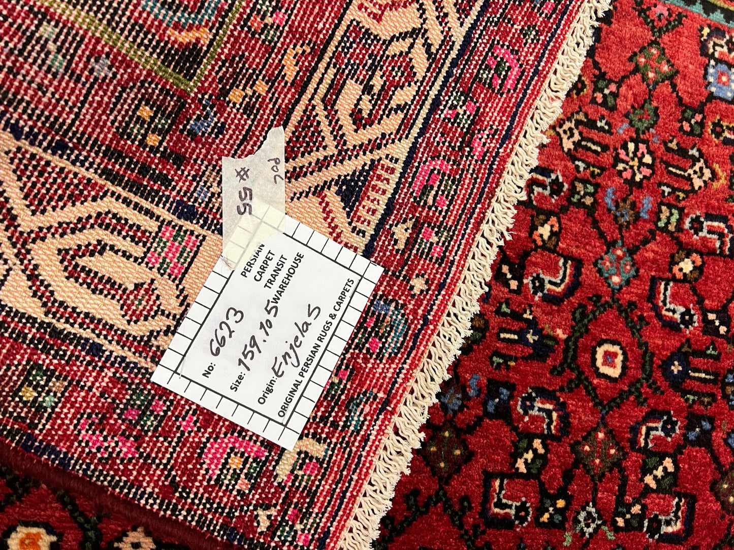 Hand-knotted Persian Hamedan rug 159×105cm | Rug#6623