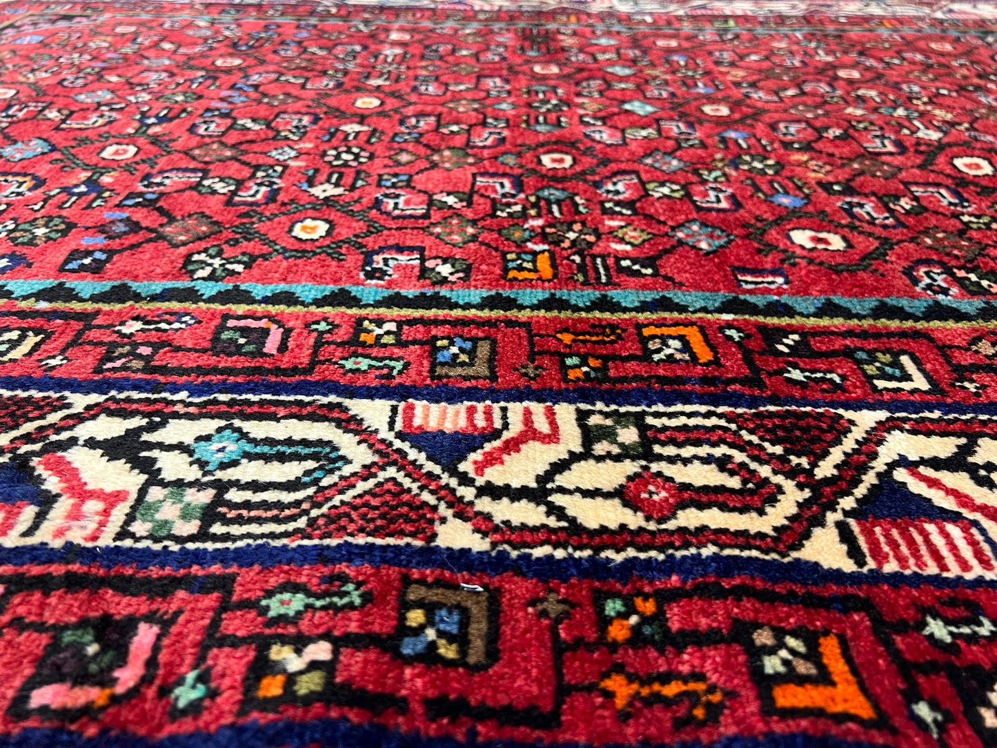 Hand-knotted Persian Hamedan rug 159×105cm | Rug#6623