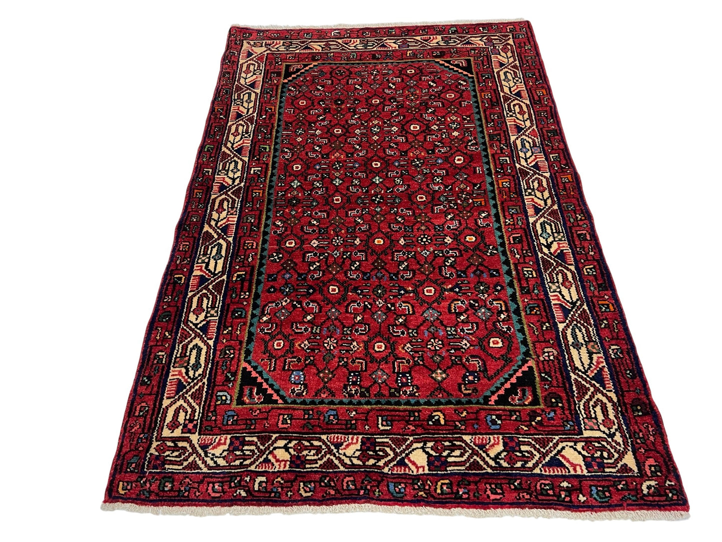 Hand-knotted Persian Hamedan rug 159×105cm | Rug#6623