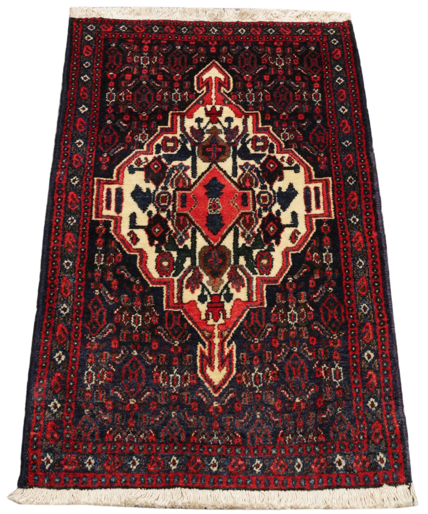 Hand-Knotted Persian Senneh Poshtie 107x62cm | Rug# 6714