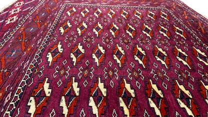Superfine Persian Turkaman Torbeh Face 125x72cm | Rug# 6741 (better photos)