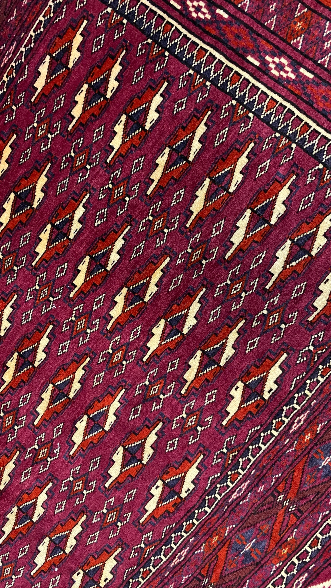 Superfine Persian Turkaman Torbeh Face 125x72cm | Rug# 6741 (better photos)