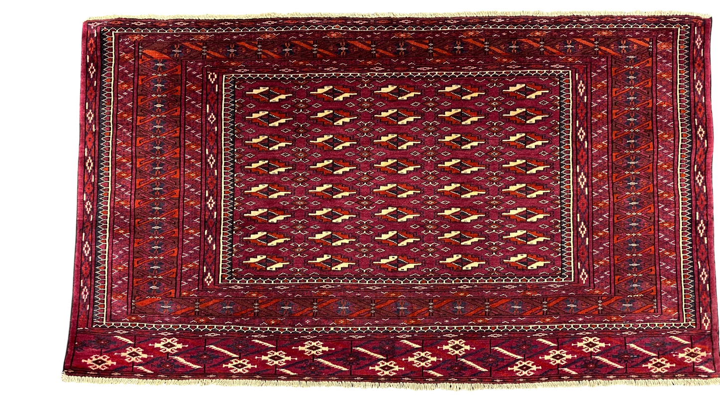 Superfine Persian Turkaman Torbeh Face 125x72cm | Rug# 6741 (better photos)