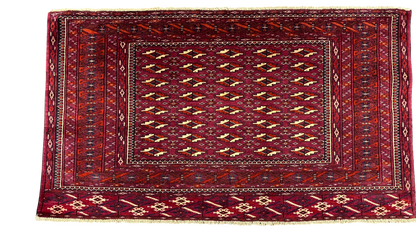 Superfine Persian Turkaman Torbeh Face 125x72cm | Rug# 6741 (better photos)