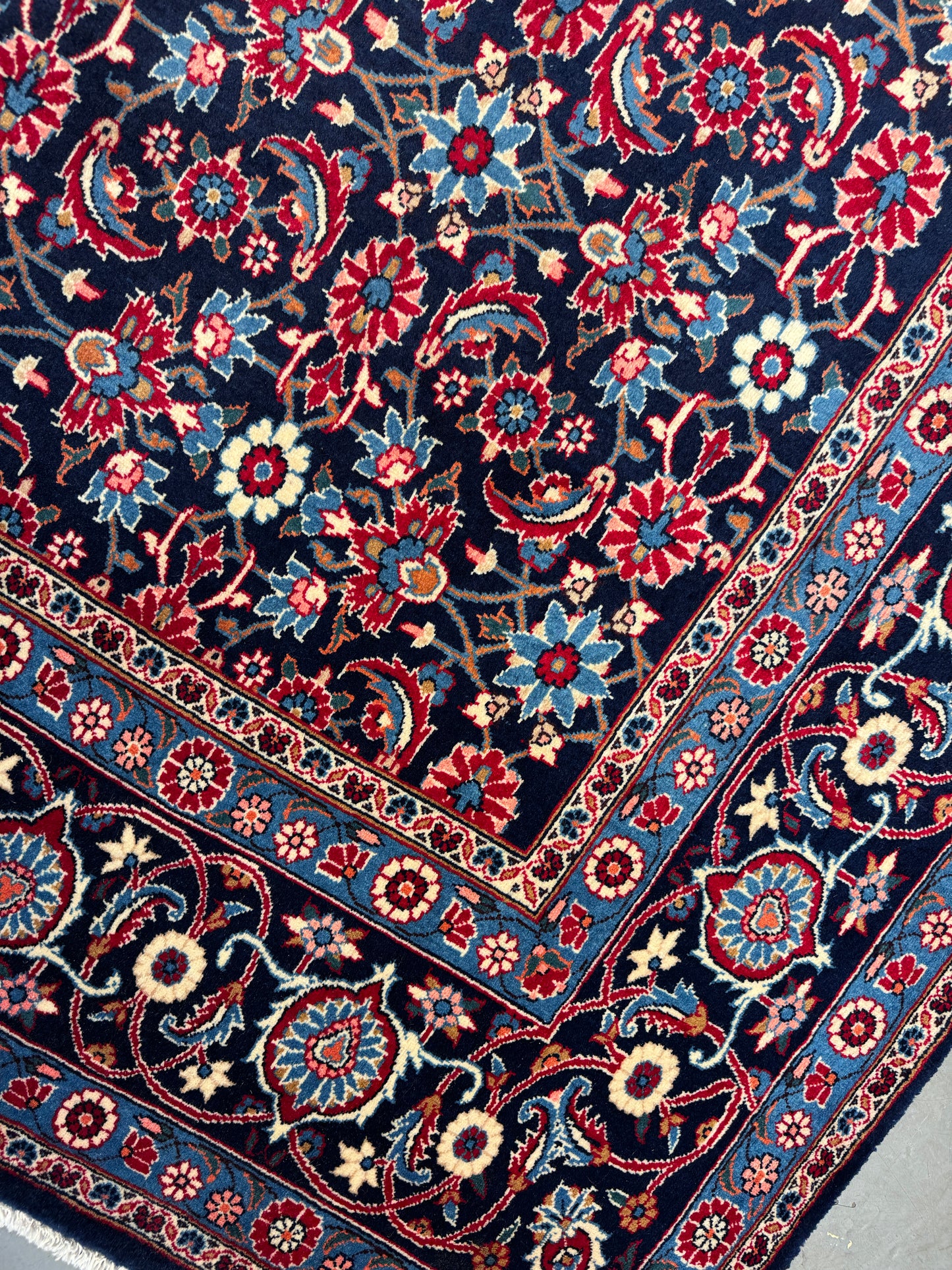 Vintage Persian Yazd, circa 1970, Persia 323x197cm | Rug# 6889
