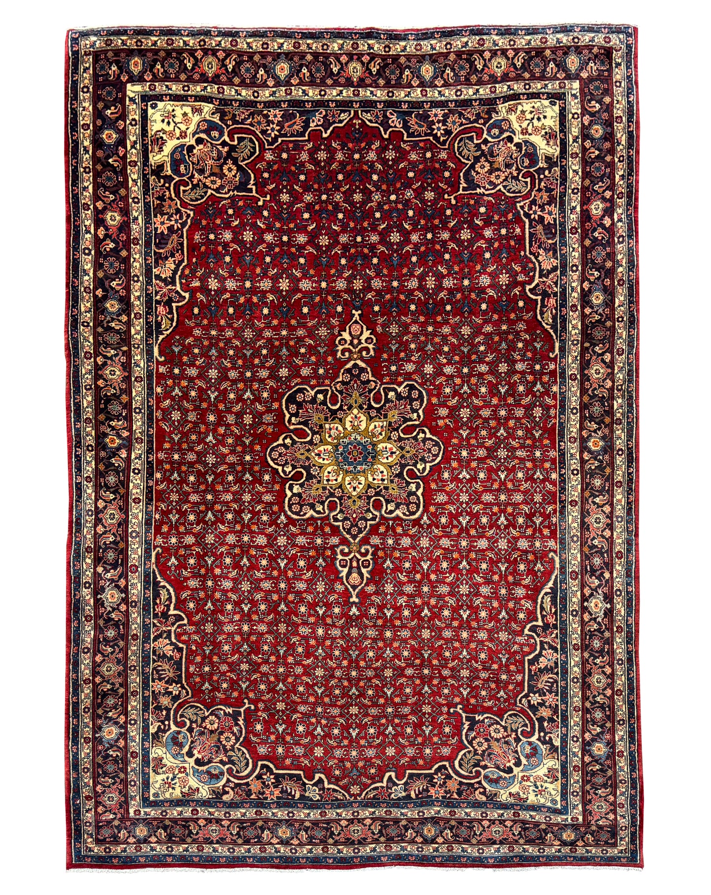 Vintage Kurdistan Bijar, Persia 308x204 cm | Rug# 6894