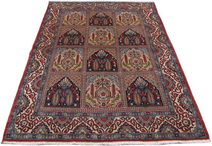 Vintage Qum Garden Panel Rug 204x145cm | Rug# 6901