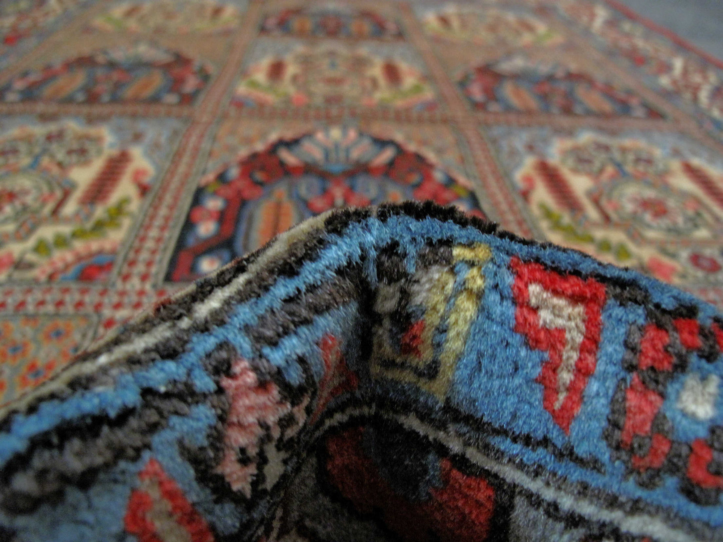 Vintage Qum Garden Panel Rug 204x145cm | Rug# 6901