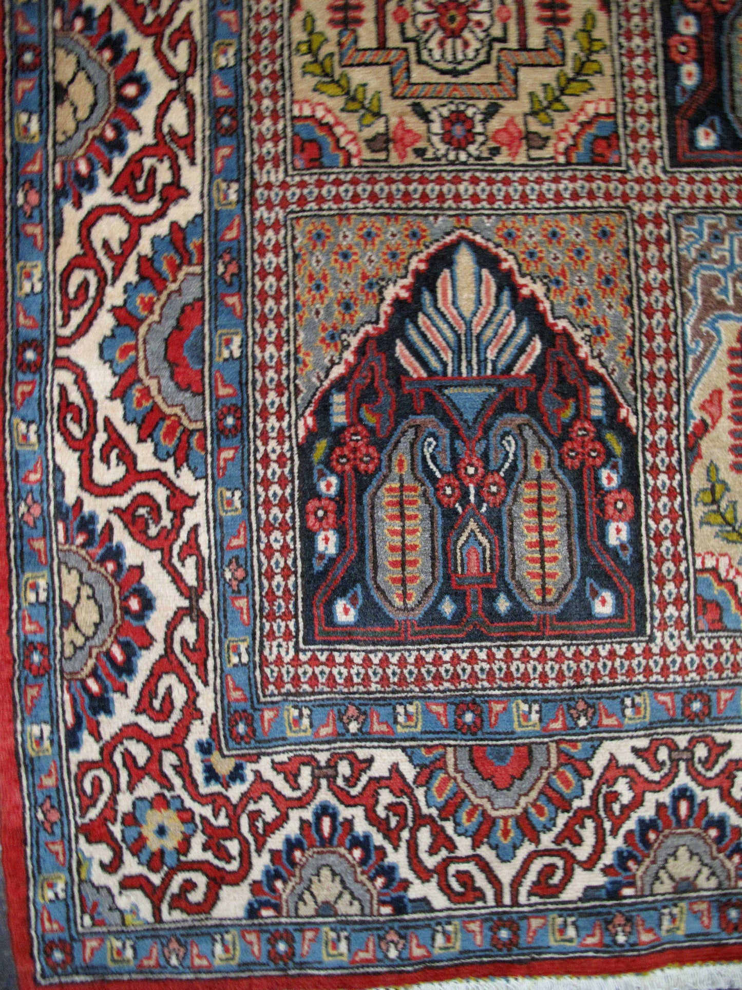 Vintage Qum Garden Panel Rug 204x145cm | Rug# 6901