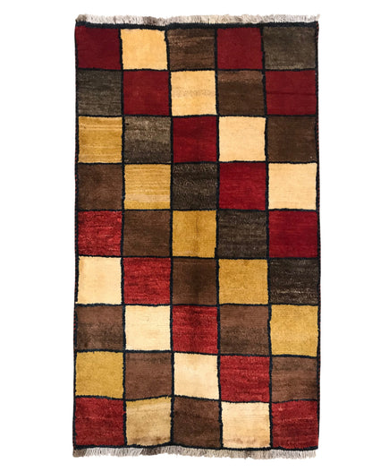 Vintage Gabbeh, nomadic Qashqai tribe, circa 1950  136x81 cm | Rug# 6916