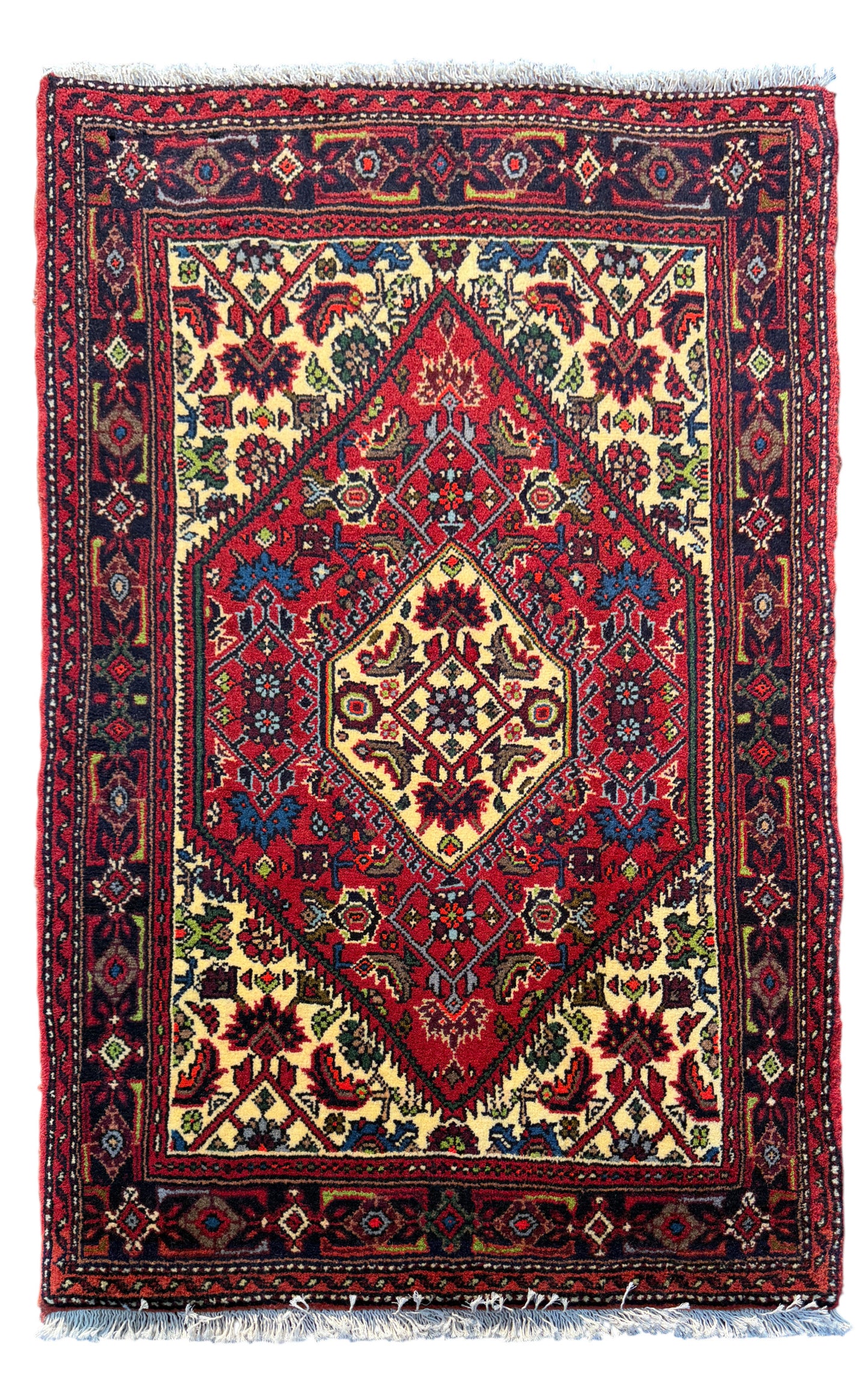 Vintage Qoltogh-Bijar poshtie, circa 1970, 100x64cm | Rug# 6931
