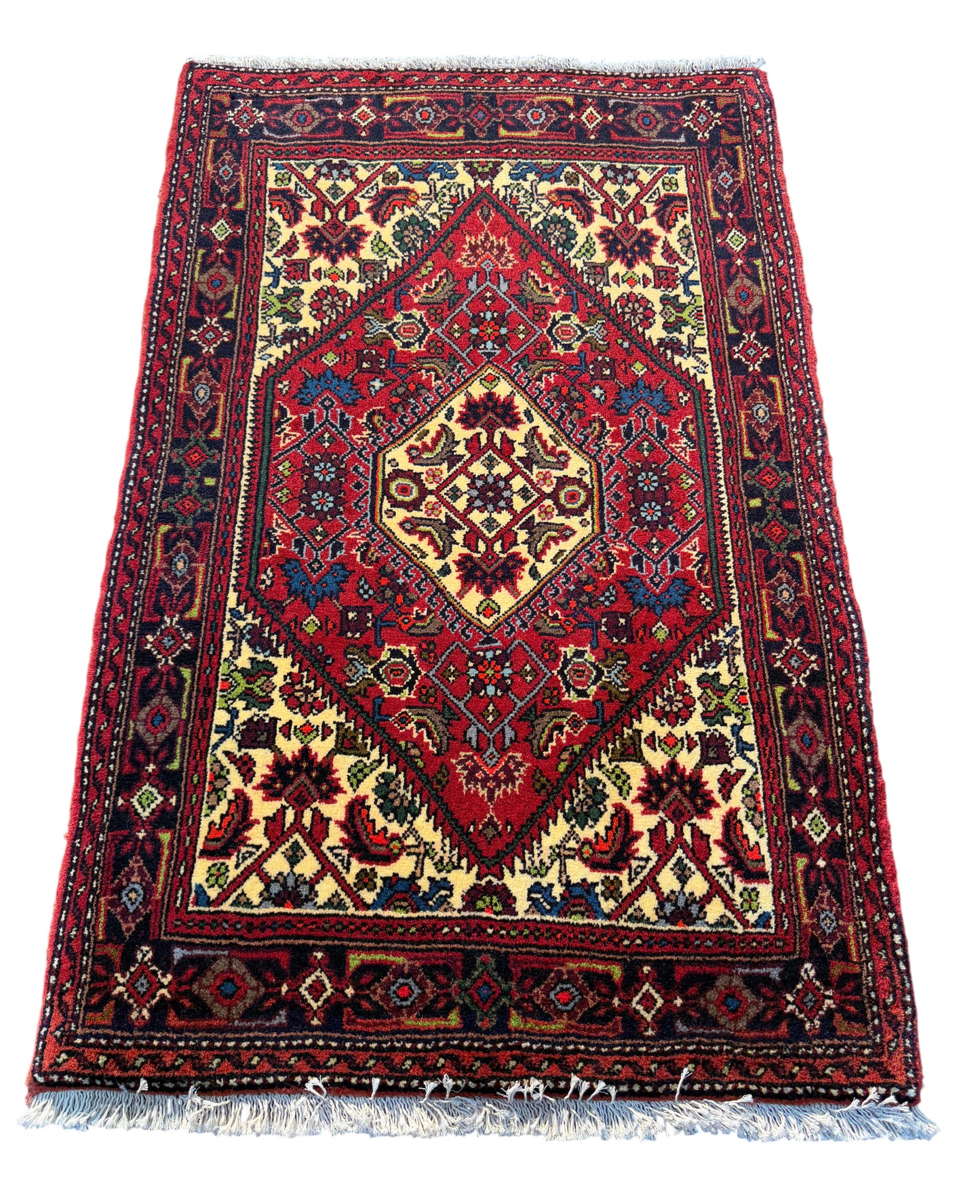 Vintage Qoltogh-Bijar poshtie, circa 1970, 100x64cm | Rug# 6931