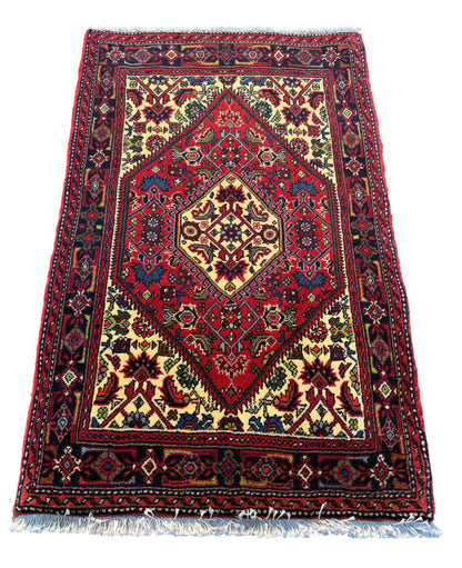 Vintage Qoltogh-Bijar poshtie, circa 1970, 100x64cm | Rug# 6931