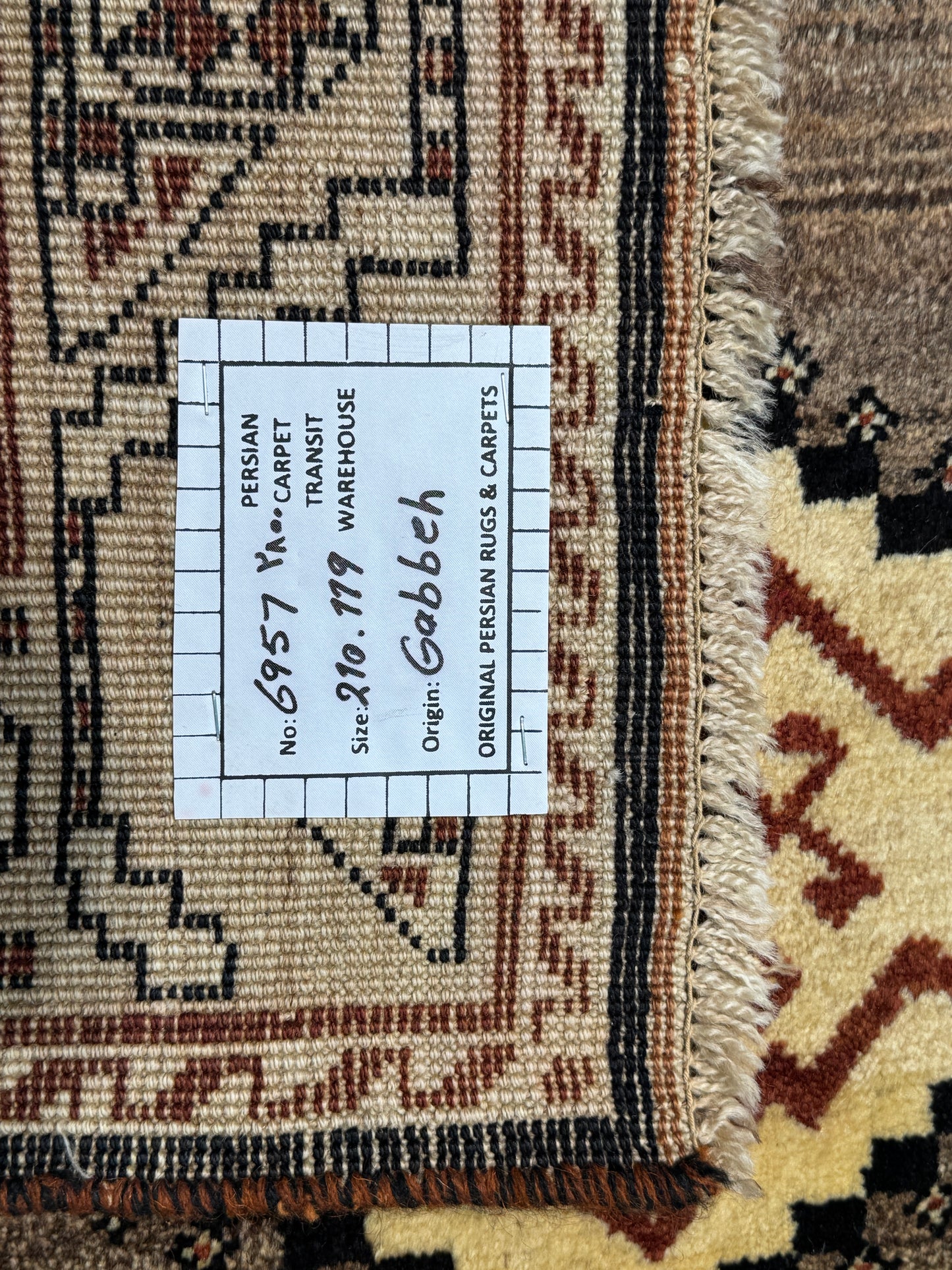 Vintage Gabbeh, Persia 210x119 cm | Rug# 6957