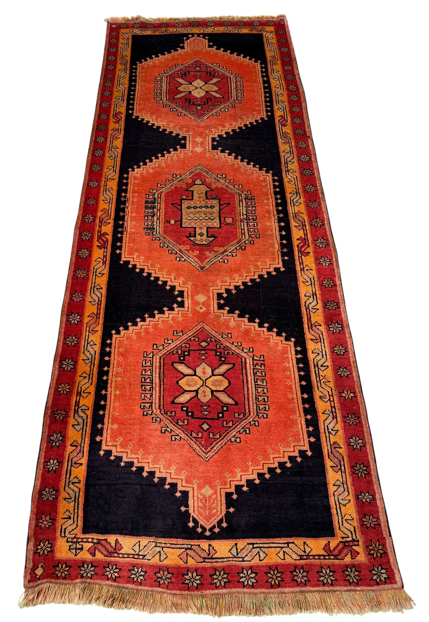 Antique Azeri, Persia, circa 1920, 334x135cm | Rug# 7039