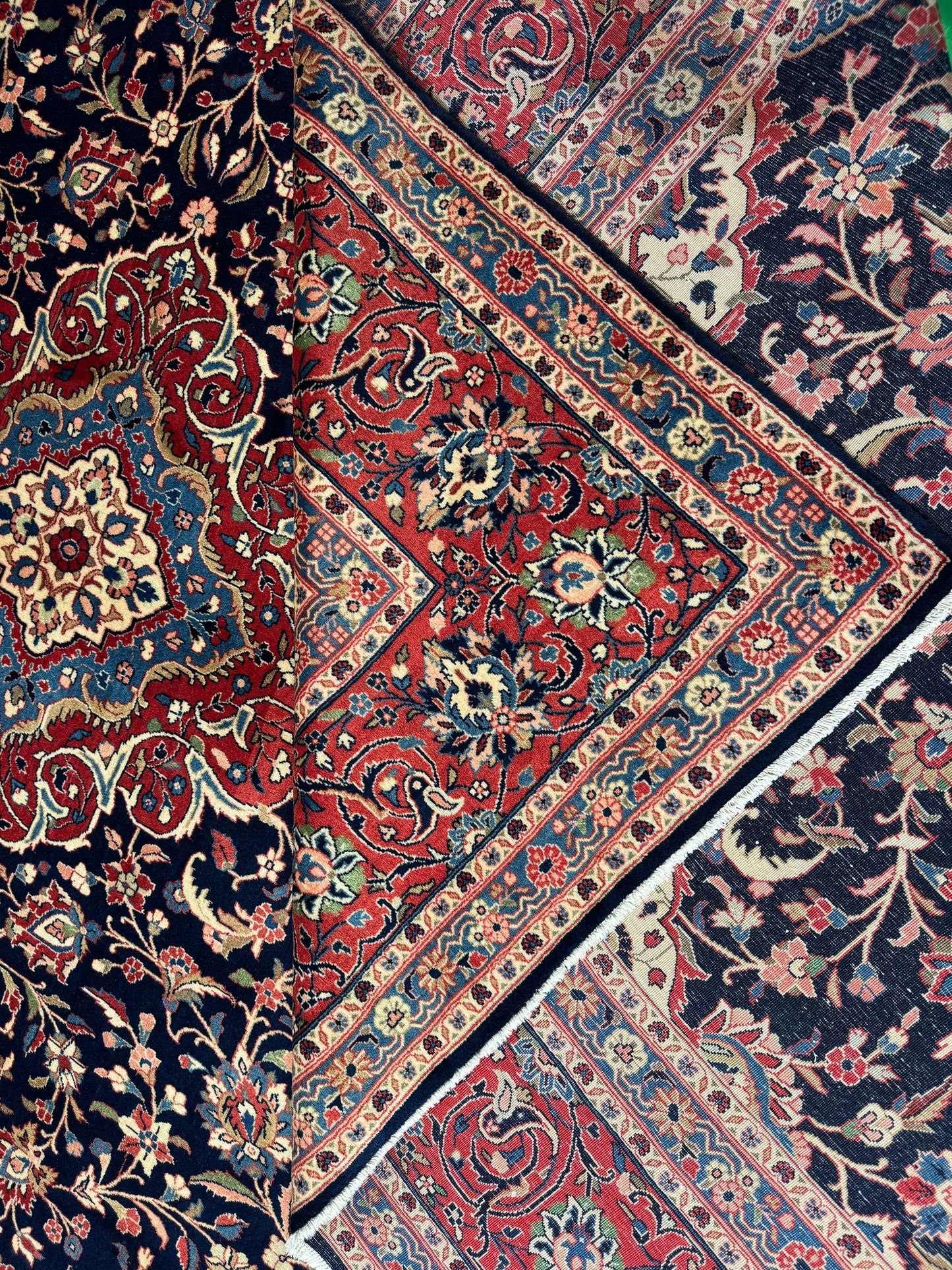 Superfine vintage Hamedan, Persia 383x272 cm | Rug# 7119A