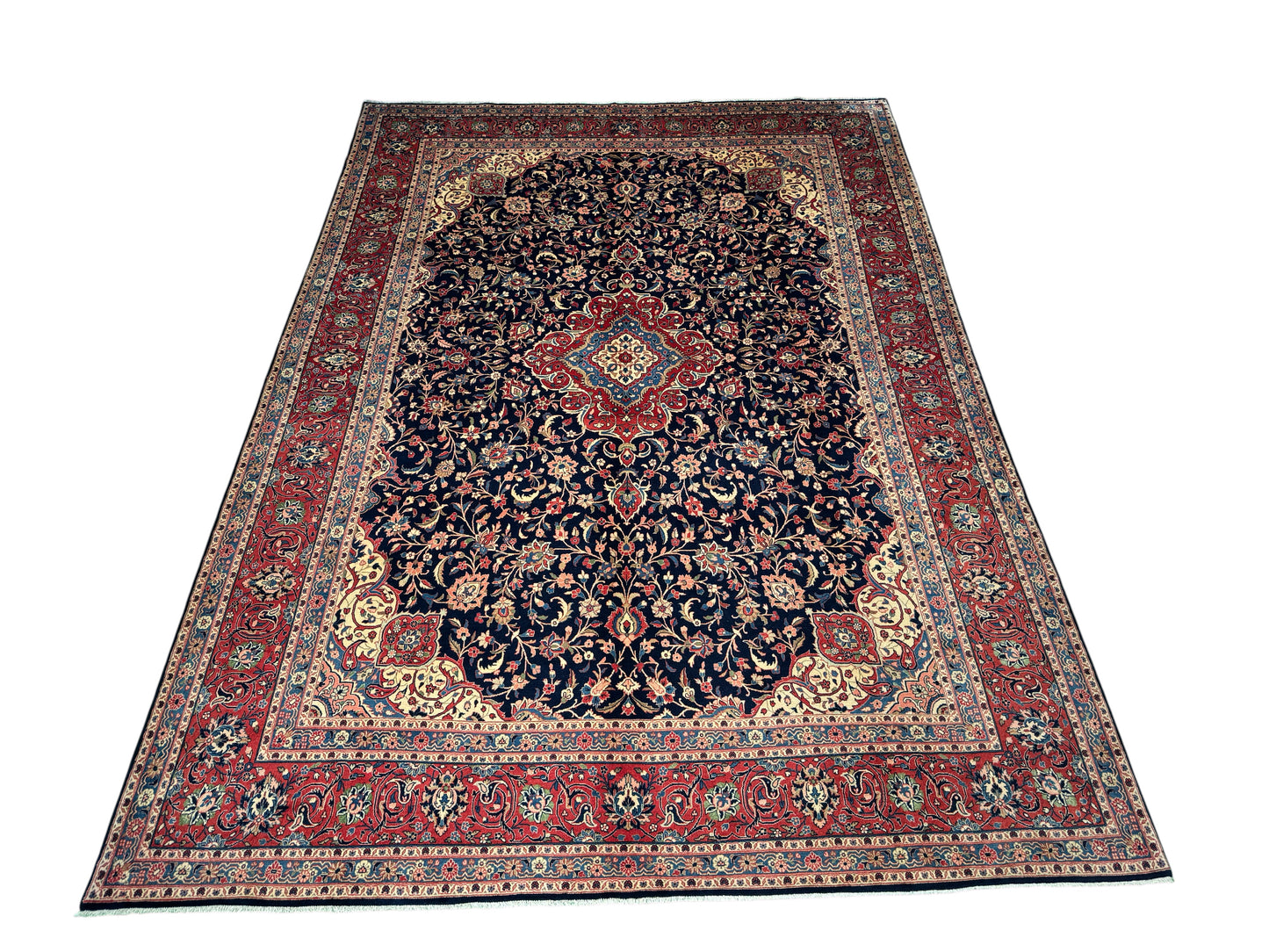 Superfine vintage Hamedan, Persia 383x272 cm | Rug# 7119A