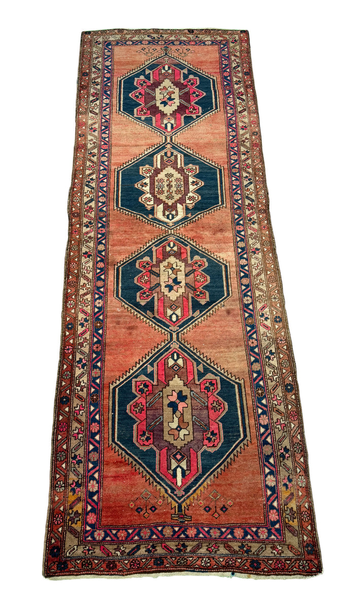 Persian Meshkin Runner 386x145cm | Rug# 7149A