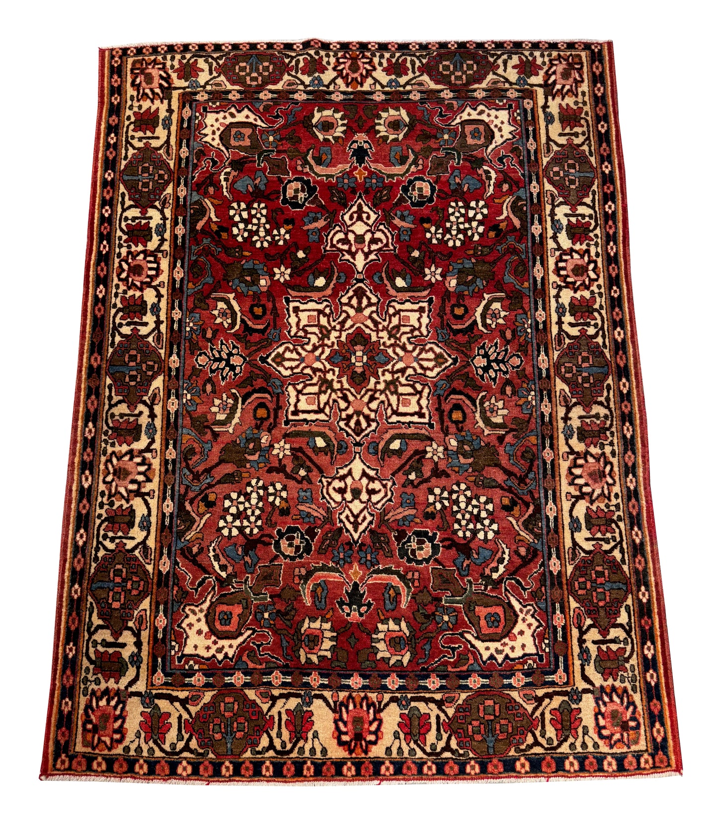 Antique Mobarakeh Isfahan 196x143cm | Rug# 7222A