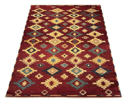 Afghan Turkaman weave, Azari-Kilim design 310x240 cm | Rug# 7558