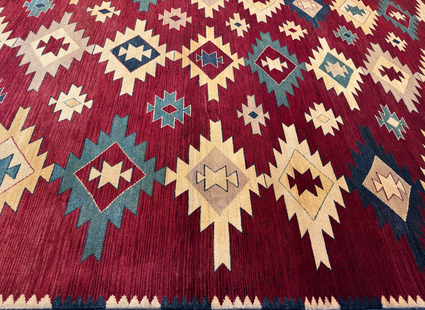 Afghan Turkaman weave, Azari-Kilim design 310x240 cm | Rug# 7558
