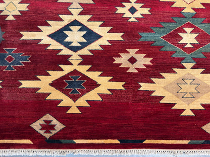 Afghan Turkaman weave, Azari-Kilim design 310x240 cm | Rug# 7558
