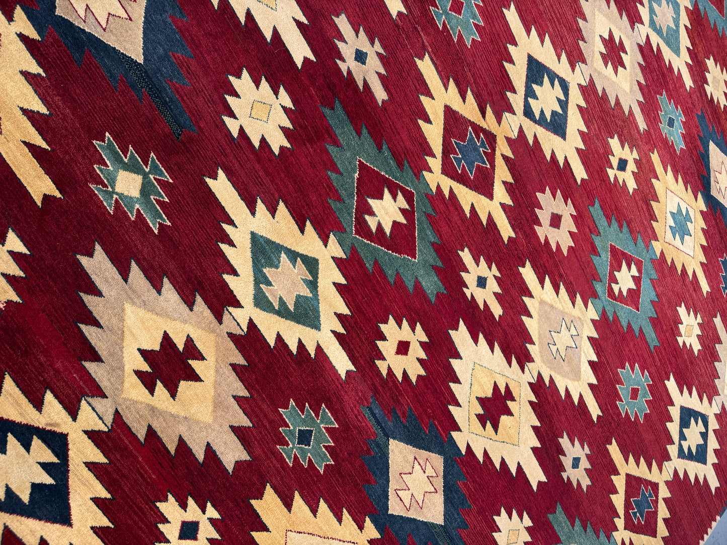 Afghan Turkaman weave, Azari-Kilim design 310x240 cm | Rug# 7558