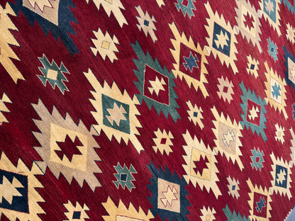Afghan Turkaman weave, Azari-Kilim design 310x240 cm | Rug# 7558