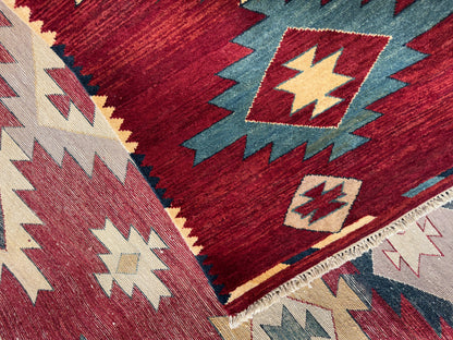 Afghan Turkaman weave, Azari-Kilim design 310x240 cm | Rug# 7558