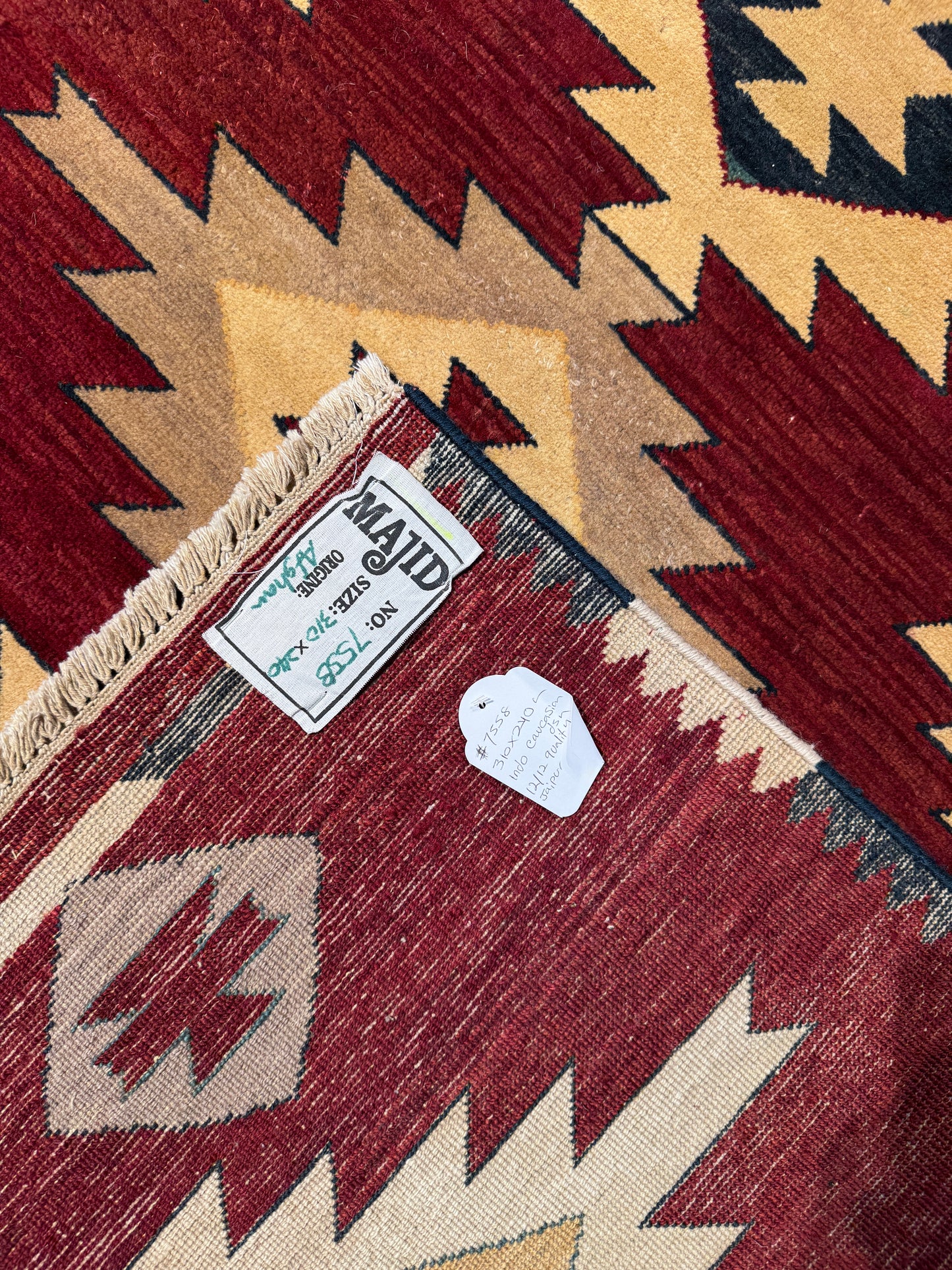 Afghan Turkaman weave, Azari-Kilim design 310x240 cm | Rug# 7558