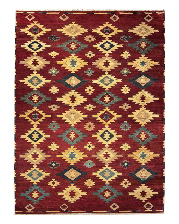 Afghan Turkaman weave, Azari-Kilim design 310x240 cm | Rug# 7558
