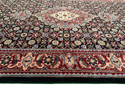 Superfine Amritsar, Tabriz Mahi design, NZ wool pile 396x102 cm | Rug# 9945