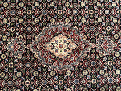 Superfine Amritsar, Tabriz Mahi design, NZ wool pile 396x102 cm | Rug# 9945