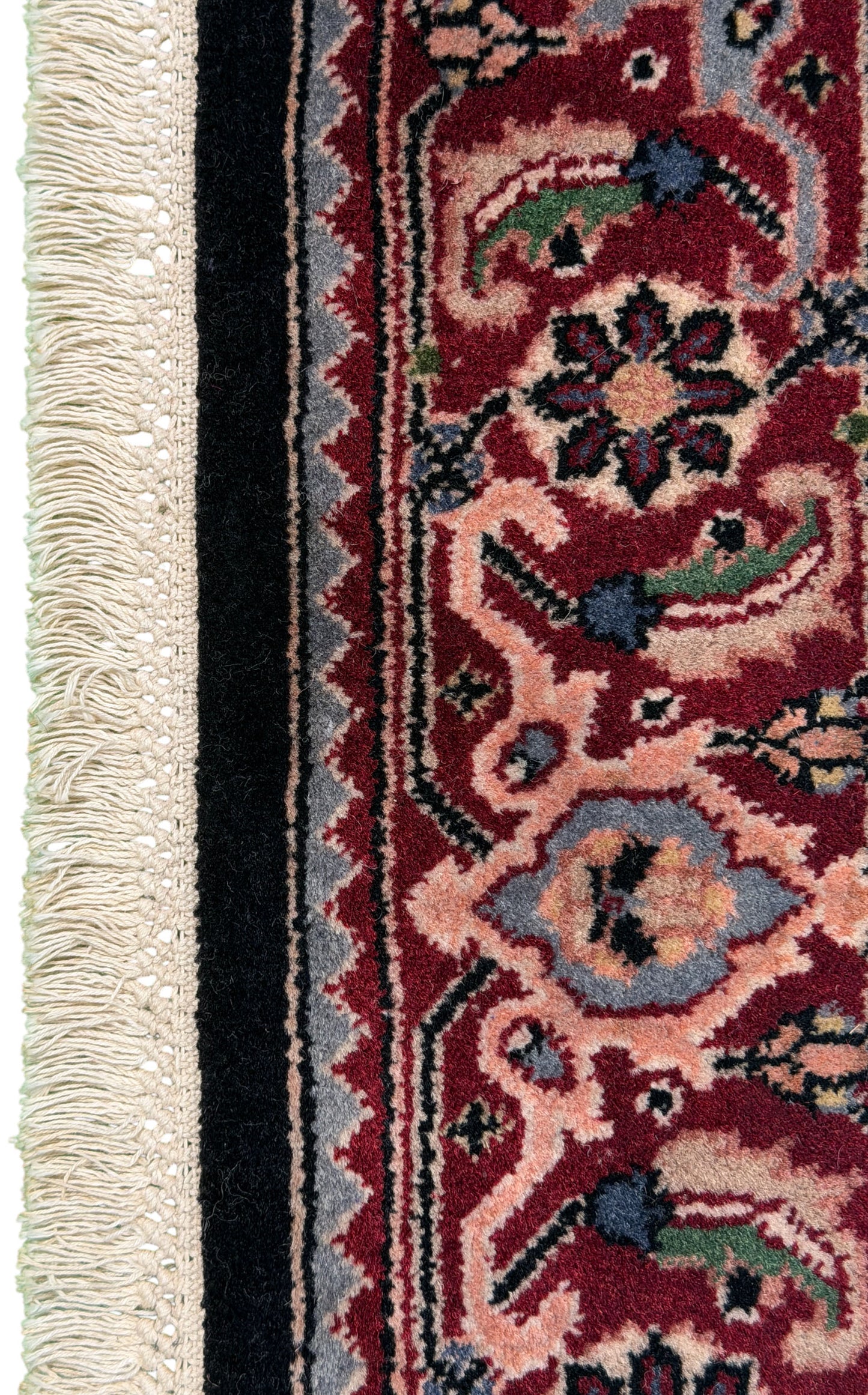 Superfine Amritsar, Tabriz Mahi design, NZ wool pile 396x102 cm | Rug# 9945