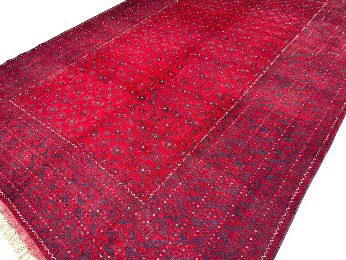 Vintage Superfine Afghan Kondooz Rug 342x247 cm | Rug#B1002