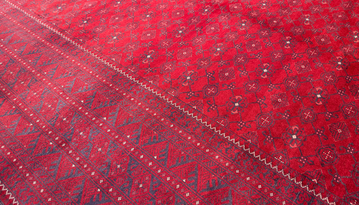 Vintage Superfine Afghan Kondooz Rug 342x247 cm | Rug#B1002