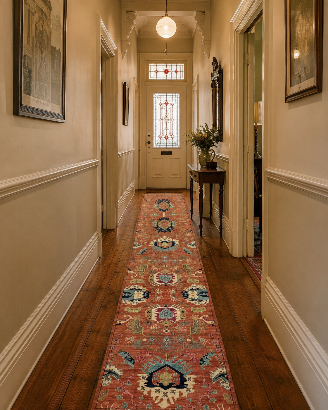 Traditional Geometric Hall Runner 533x73 cm | Rug# 26888