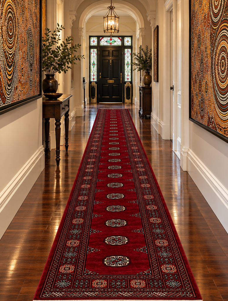 Hand knotted Pakistan Bokhara runner, size; 600x82cm, Rug# 18497