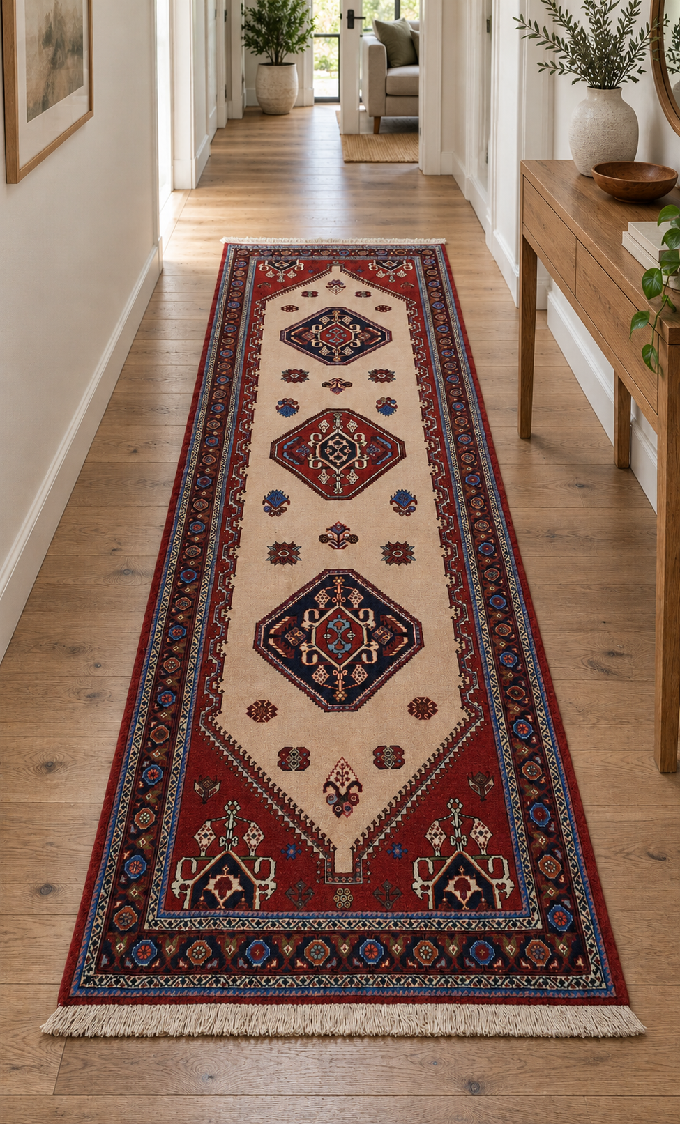 Superfine Sherkas Kashkuli-Qashqai Persian Runner 305×82 cm | | Rug# 6649