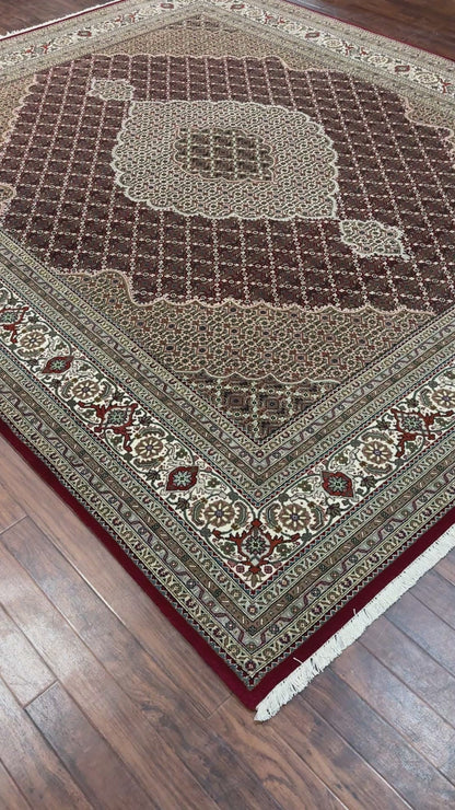 Superfine Amritsar in Tabriz  NZ wool pile 304x252 cm | Rug# 31061